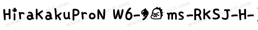 HiraKakuProN W6-90ms-RKSJ-H字体转换